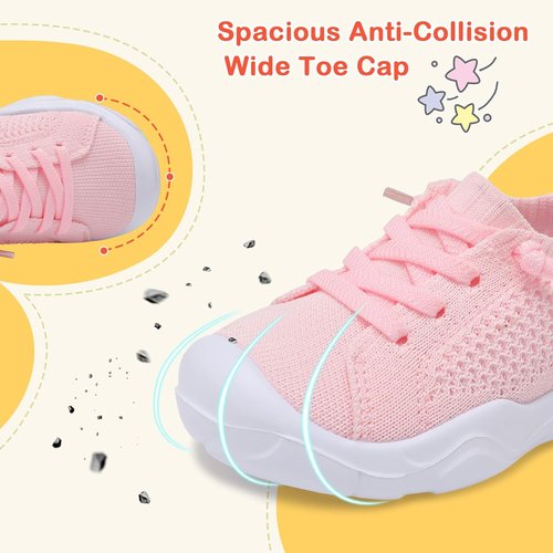 LeIsfIt Toddler Shoes - Breathable Barefoot Sneakers for Boys & Girls | Slip-On Design, Comfortable Fit