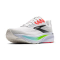 Brooks Men’s Ghost 17 Neutral Running Shoe - White/Pink Clay/Gecko - 10 Wide