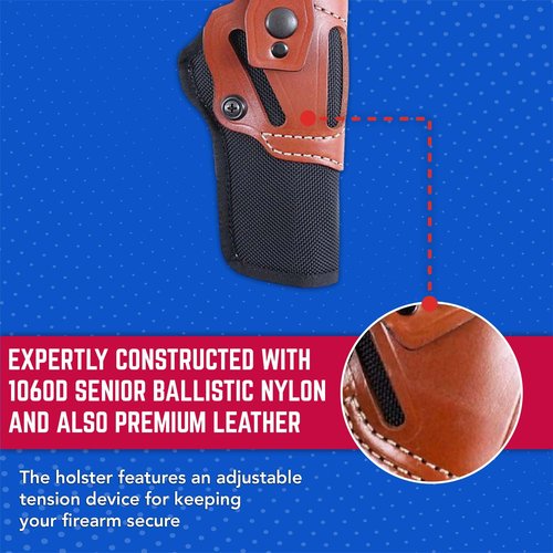 DeSantis The Wild Hog Hybrid Gun Holster, Fits Standard 1911 Models 5" from COLT, S&W, SIG SAUER, Ruger, Kimber, Springfield, Built from 1060D Senior Ballistic Nylon, Ambidextrous
