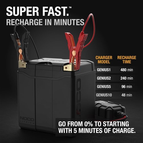 NOCO Lithium NLP30 | Ultra-Light 12V Powersport Battery - 8Ah, 700A Start Power, Intelligent BMS