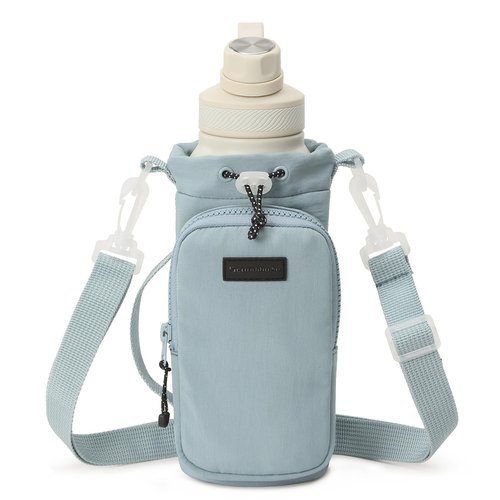 SEPWIK Water Bottle Carrier Bag with Phone Pocket 40oz Water Bottle Holder Pouch with Adjustable Strap for Walking Hiking Camping Gym Scandihome Series