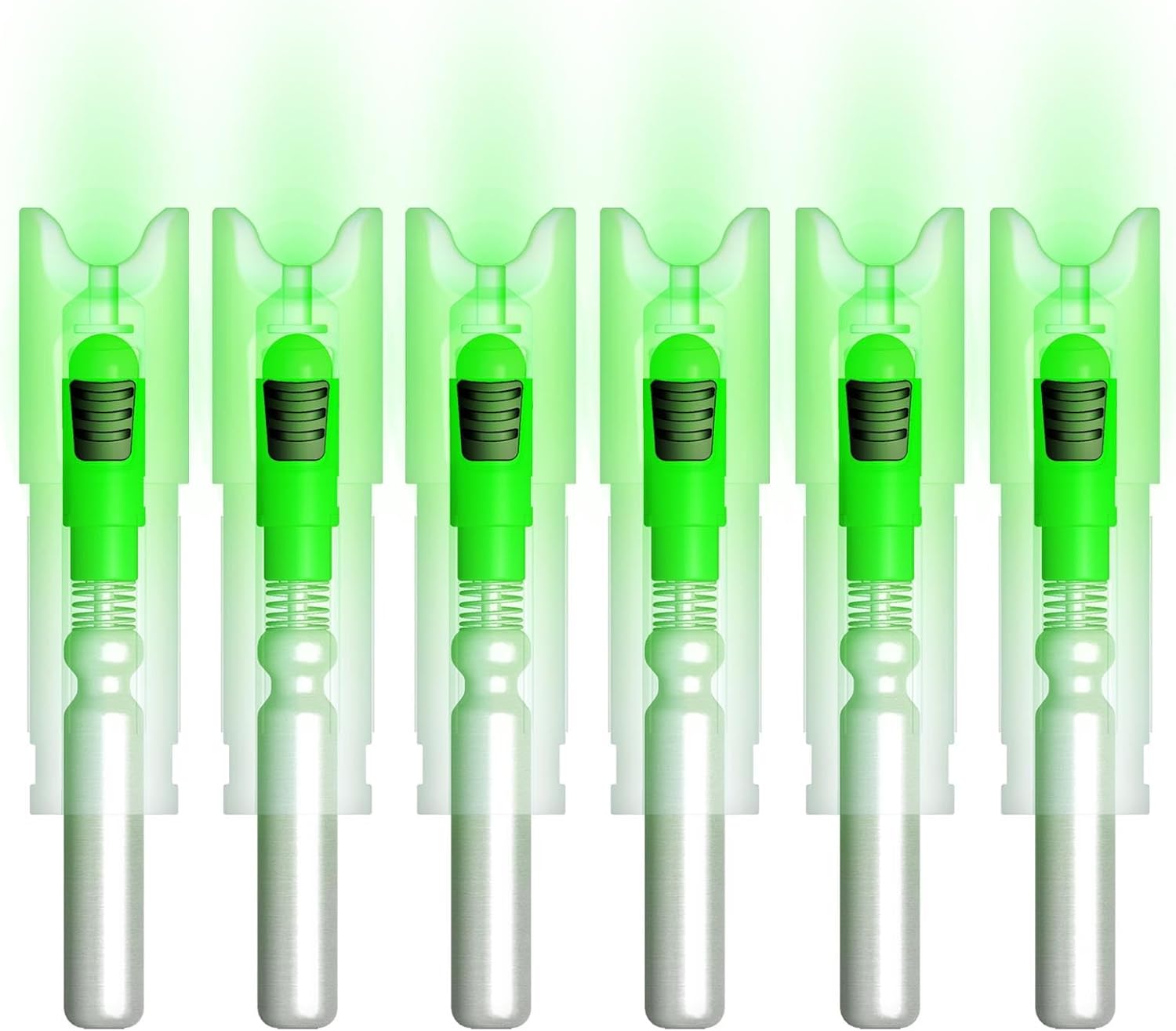 Skiennix Lighted Nocks for Crossbow - ON/OFF Switch Arrow Nocks for Archery Hunting | 6 Pack, .300 ID