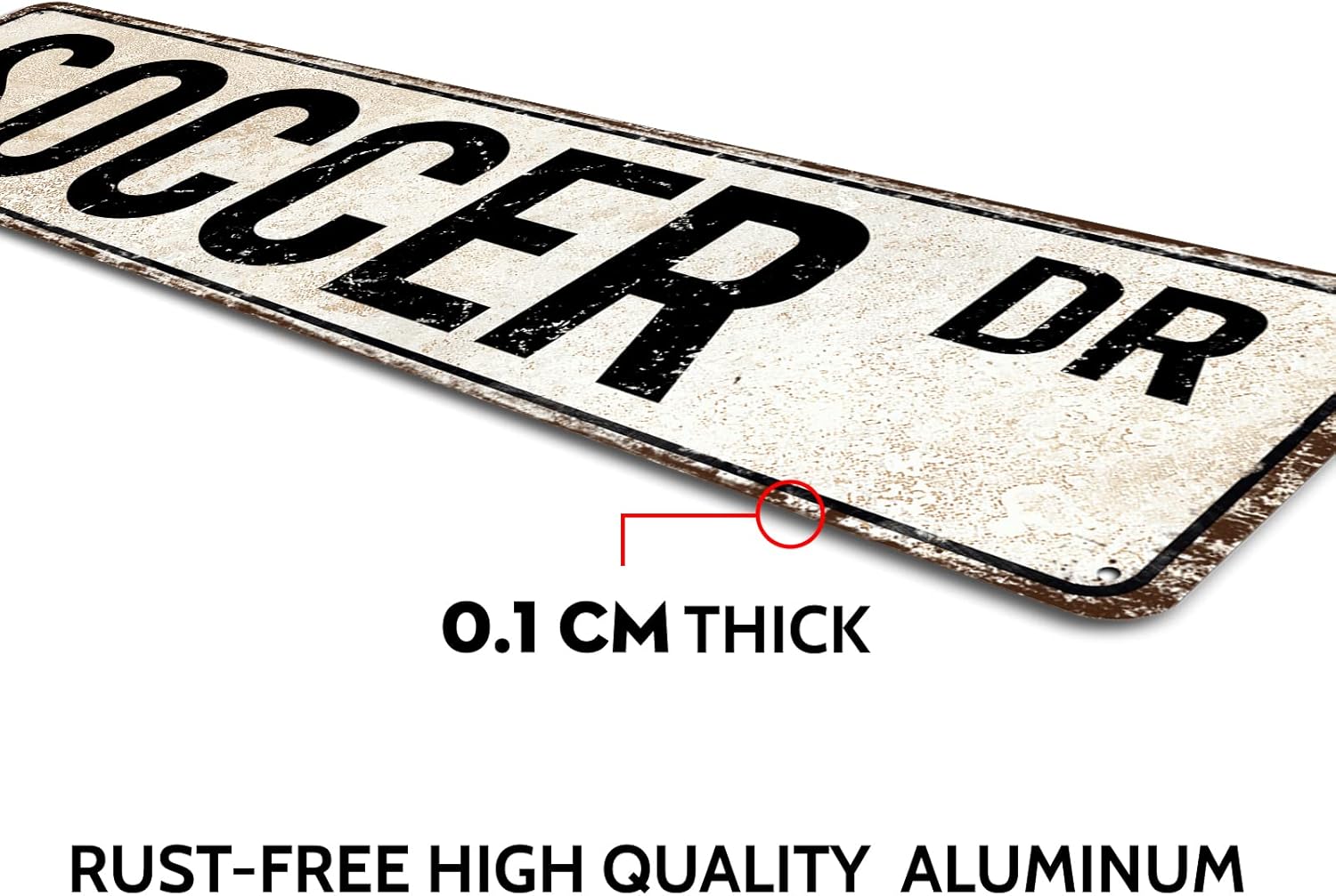 Skiennix Soccer Sign - Metal Wall Art for Fans | 4" x 16" Soccer Player Decor Gift