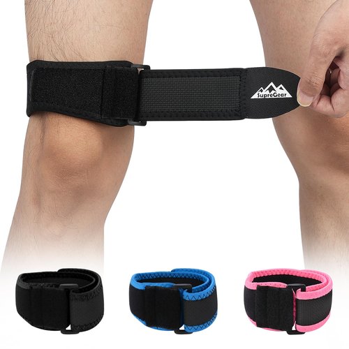 supregear IT Band Strap - Iliotibial Band Compression Wrap, Adjustable Knee Thigh Hip & ITB Support Brace Patellar Tendonitis Stabilizer for Running and Exercise - Men, Women