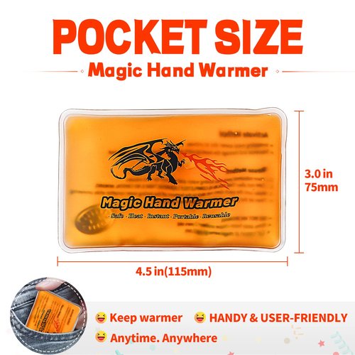 8 Pack Magic Hand Warmers, Reusable Snap Heat Packs, Reusable Pocket Hand Warmers, Portable handwarmers Used for Outdoor, Indoor, Working, Studying, Camping, Warm Gifts for Adults or Kids(01)