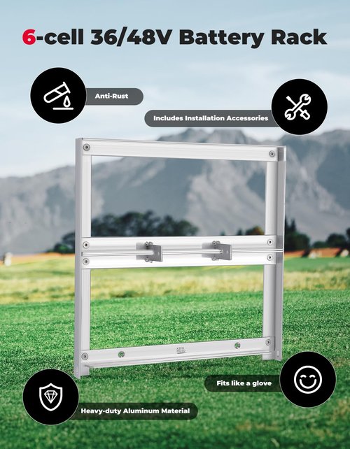KEMIMOTO Golf Cart Aluminum Battery Tray Compatible with EZGO TXT/Medalist 1994+, Heavy Duty Battery Tray Holder with 304 Stainless Steel Hardware for 36V/48V Golf Carts