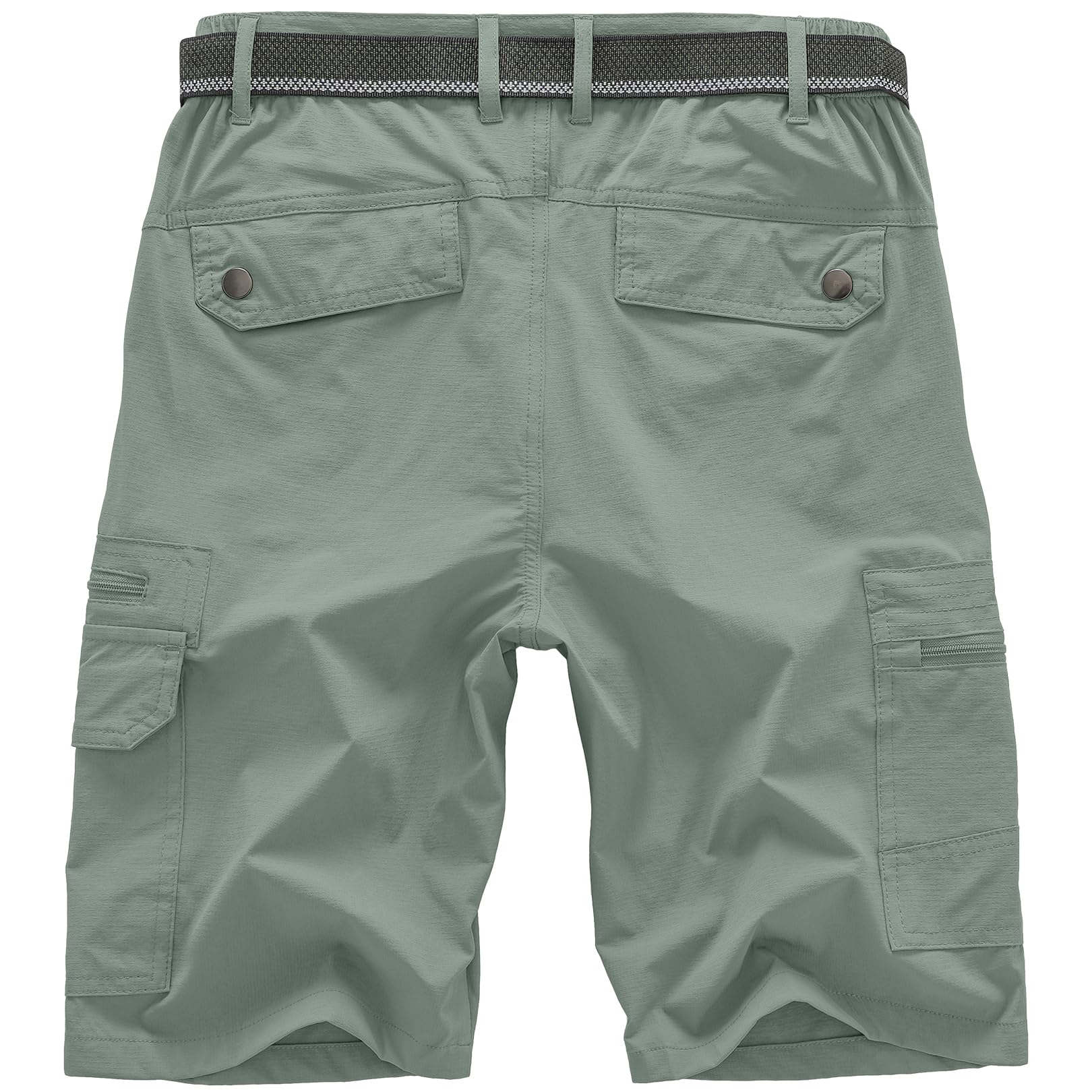 Jessie Kidden Mens Outdoor Casual Expandable Waist Lightweight Water Resistant Quick Dry Fishing Hiking Shorts (6222 Green Sage 40)