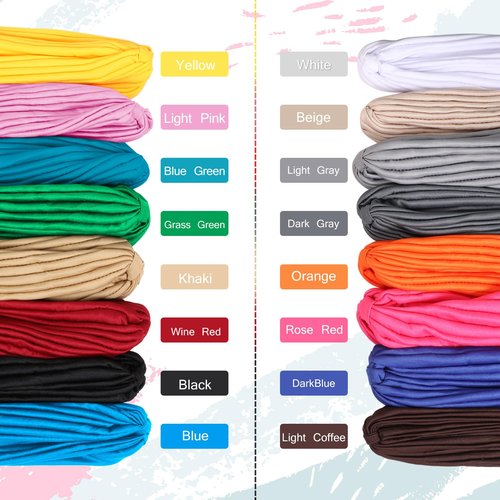 SATINIOR 16 Pieces Stretch Turbans Chemo Head Wraps Polyester Head Beanie Cover para Mujer Turbantes for Women(Bright Color)