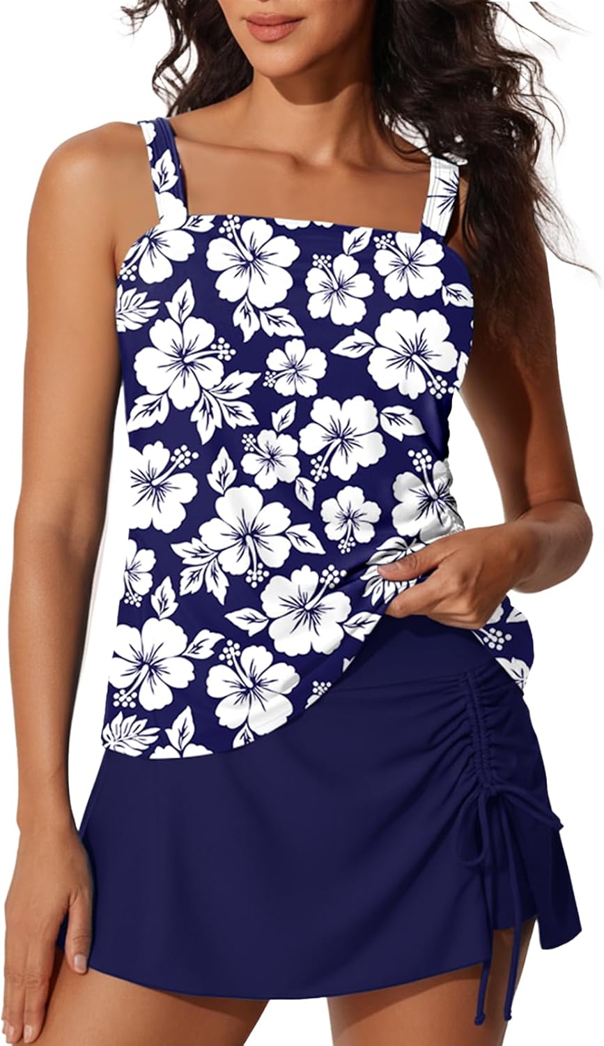 Summer Mae Tankini Swimsuit - Tummy Control Two-Piece Swimdress in Stylish Print | 2026 Collection