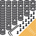 Picatinny Rail - Durable Polymer Accessory Rail with 3-13 Slots | Black Finish