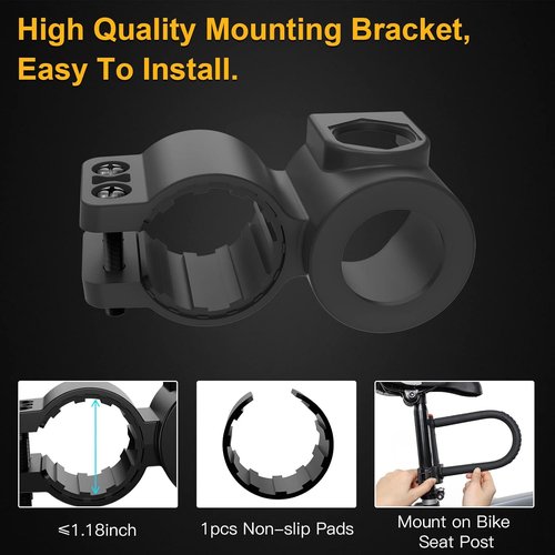 Heavy Duty Bike U Lock by [Brand Name] - 16mm Security Lock with 3ft/5ft/6ft Cable & Mounting Bracket
