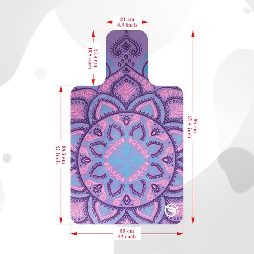 JOOEER Pilates Mat, Non-Slip Foldable Mat for Gym & Fitness, Purple