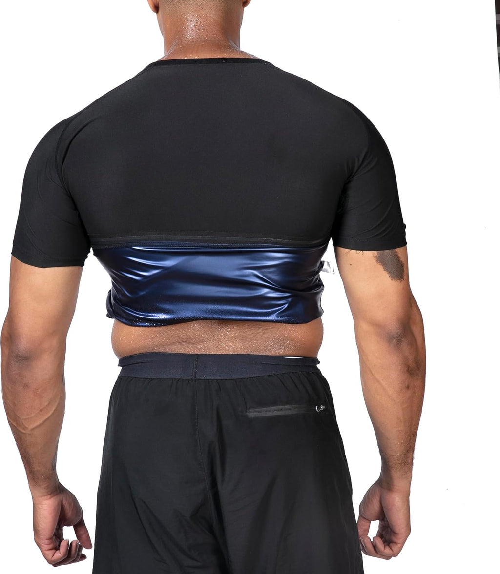 Skiennix Sauna Sweat Suit - Men's Compression T-Shirt for Workout & Gym | Sports Shapewear