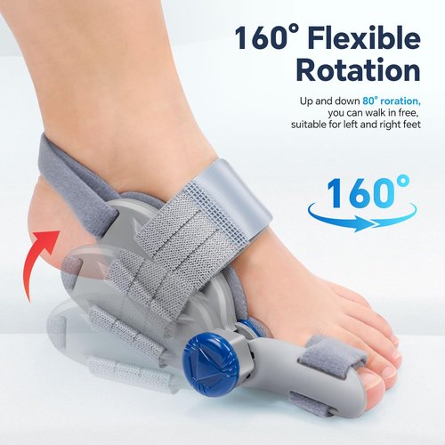 ROHVEMJ Bunion Corrector for Women & Men – Single Toe Straightener with Adjustable Alignment Knob & Silicone Pad, Day & Night Use, Fits Left or Right Foot