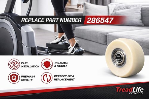 Elliptical Roller Ramp Wheel - Compatible with NordicTrack AudioStrider 990 Elliptical NTEL79061