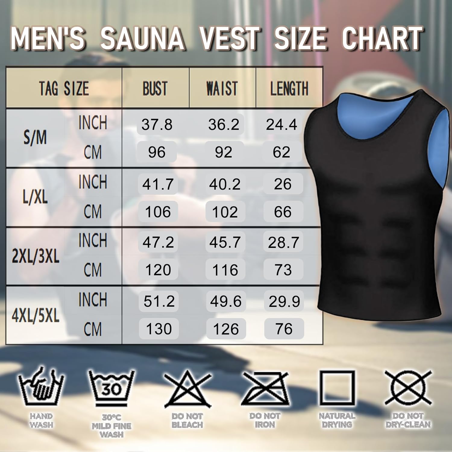Skiennix Sauna Vest for Men - Sleeveless Waist Trainer Compression Tank Top for Enhanced Sweating