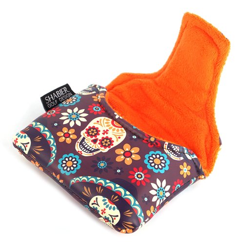 SHABIER Golf Large Mallet Headcover with Day of The Dead Skull Design for Taylormade MySpider X Putter, MySpider Tour Putter