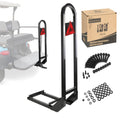 10L0L Universal Golf Cart Rear Seat Safety Grab Bar Fits Club Car, EZGO, for Yamaha with Safety Triangles Red Directive Design (Trailer Hitch Not Included)