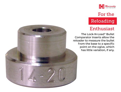 Hornady Lock-N-Load Bullet Comparator Basic Set, Includes 7 Bullet Inserts – Quickly and Precisely Measure Loaded Rounds, Measures from Bullet Ogive – Reduce Round Variations – B234