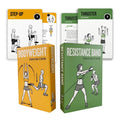 ELAORY Bodyweight & Resistance Belt Workout Cards, 100 Different Exercise Cards with Detailed Illustrations, Large Size 5" x 3.5" Fitness Cards for Women & Men