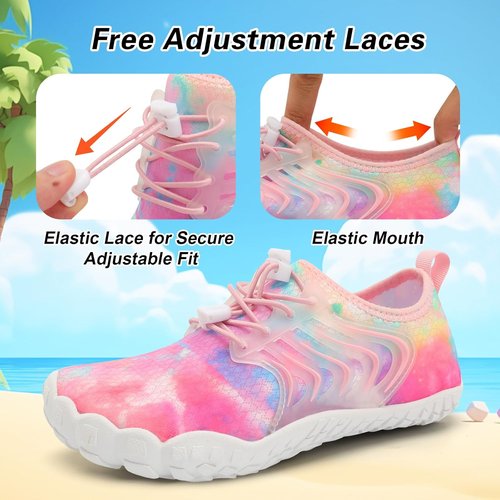 BARERUN Kids Aqua Shoes - Quick Dry Breathable Athletic Sneakers for Beach & Pool | Lightweight, Adjustable Fit