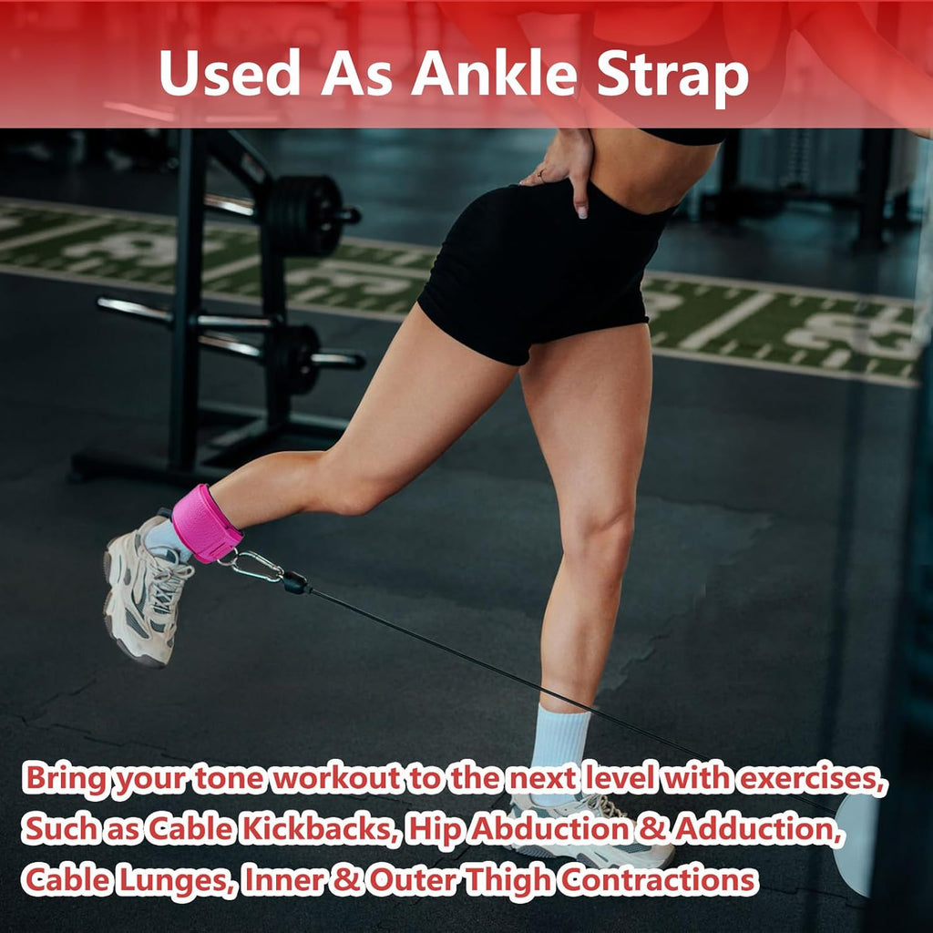 Skiennix Fitness Training Thigh Strap - Leg Ankle Wrist Straps for Cable Machines | Women's Resistance Belt