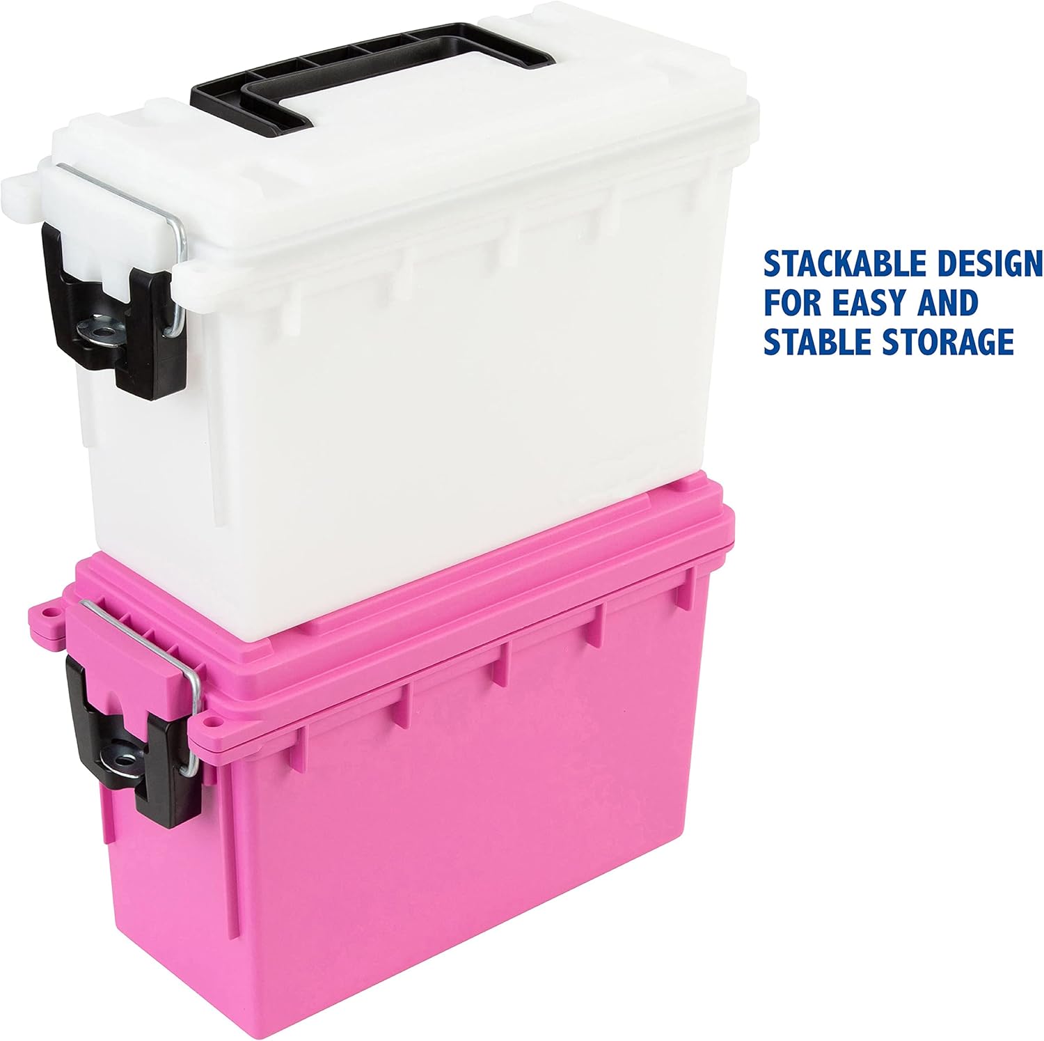 Sheffield 12634 Ammo Storage Box - Tamper-Proof Locking, Water Resistant, Stackable | Pistol, Rifle, Shotgun