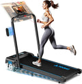Skiennix Walking Pad Treadmill - 4-in-1 Under Desk Design with 10% Incline, 6.2MPH Speed, 350 LBS Capacity