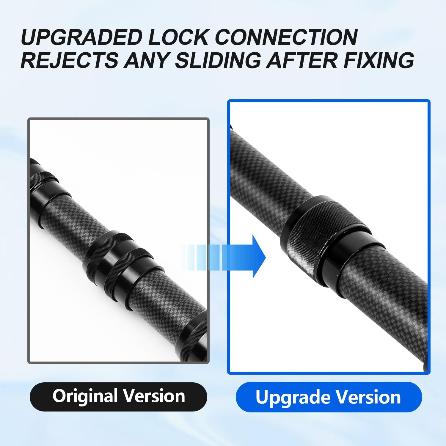 Telescoping Tarp Poles - Heavy Duty Adjustable Carbon Fiber Tent Poles | Portable & Lightweight for Camping, 7.9FT