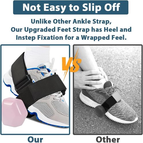 Abnaok Dumbbell Foot Attachment - Adjustable Tibialis Trainer Straps for Leg Workouts | 2PCS Ankle Weights