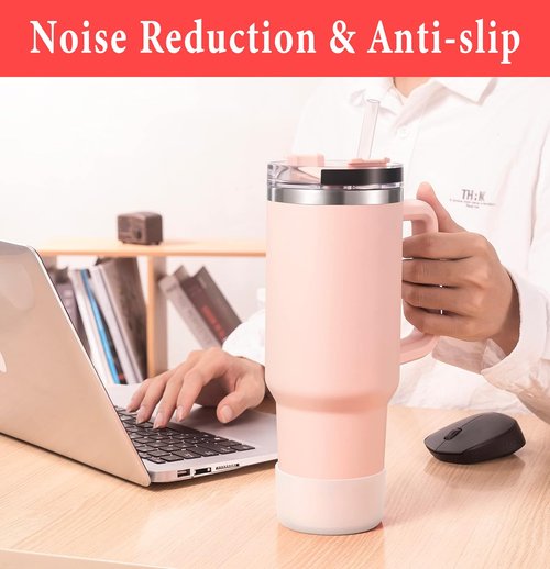 KTKUDY Silicone Boot for Stanley Quencher Tumbler H2.0 & Hydro Flask | 2-Pack Protective Accessories