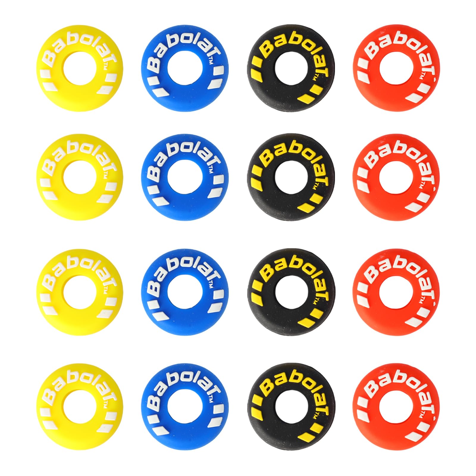 PKRFCJ 16pcs Rubber Tire Shape Vibration Dampener, Tennis Racket Dampener, Helps You Control The Racket Well and Enhances The Comfort of Hitting The Ball, Suitable for Tennis and Squash Players