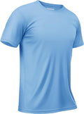 TACVASEN Men's Athletic T-Shirt - Quick-Dry Workout Shirt with UPF50+ Sun Protection | Ideal for Running & Swimming