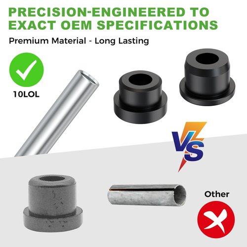 10L0L Complete Front Rear Leaf Spring A-Arm Shackle Bushing Kit for Club Car Precedent Golf Cart 2004-Up, Replace OEM 102288101, 102287601, 102287701, 102956201, 102506301, 102506401, 102506601