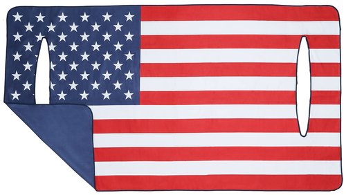 Golf Cart Essentials | Microfiber Golf Cart Seat Cover | American Flag Design | Lightweight Golf Blanket | Portable | Sports | Golf Accessories | Club Car | EZGO