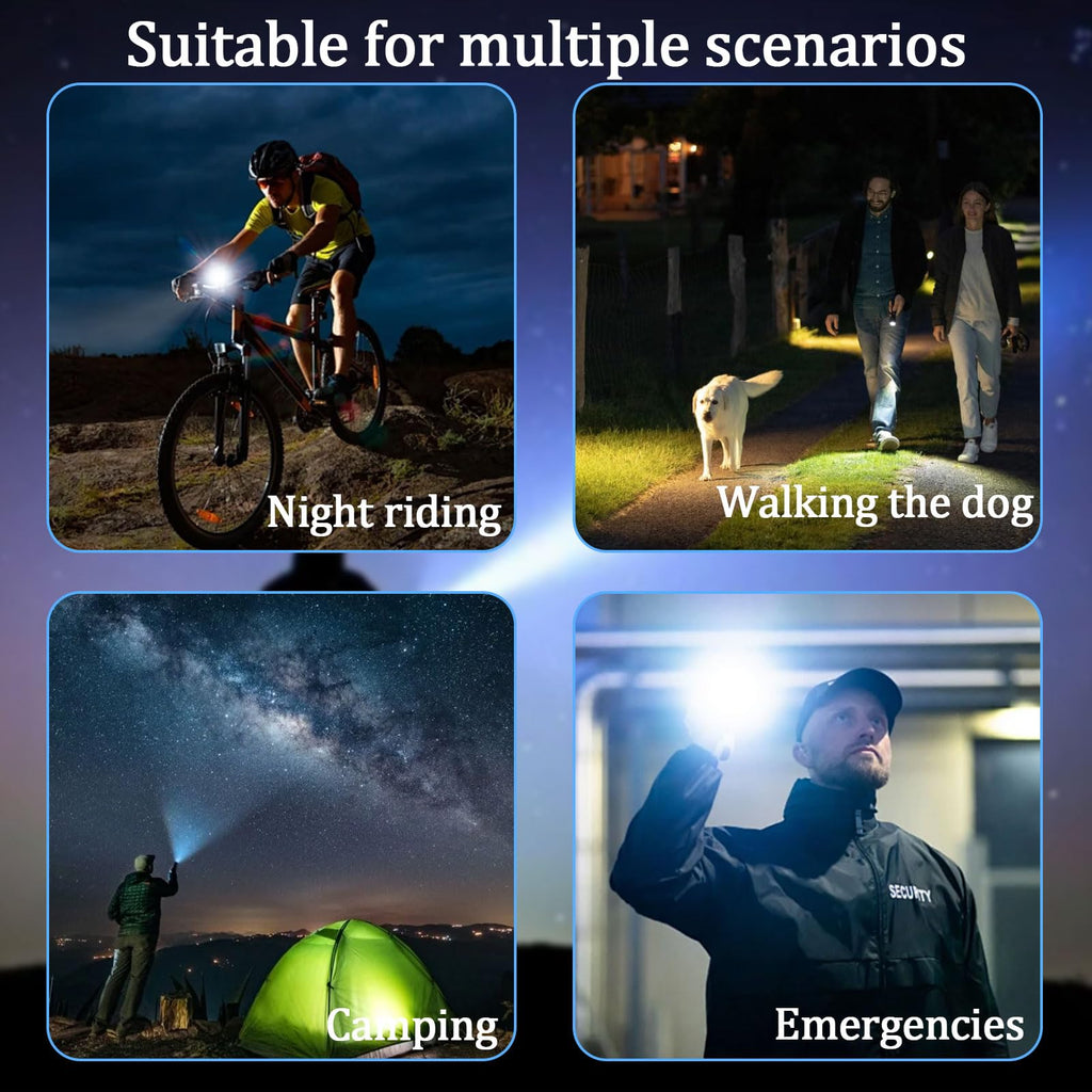 SKTJDL Tactical Flashlight with Holster Super Bright 1200LM Zoomable Law Enforcement Flashlight with Holster for Duty Belt, 5 Modes Powerful Waterproof Portable Small Led Flashlight for Camping,Hiking