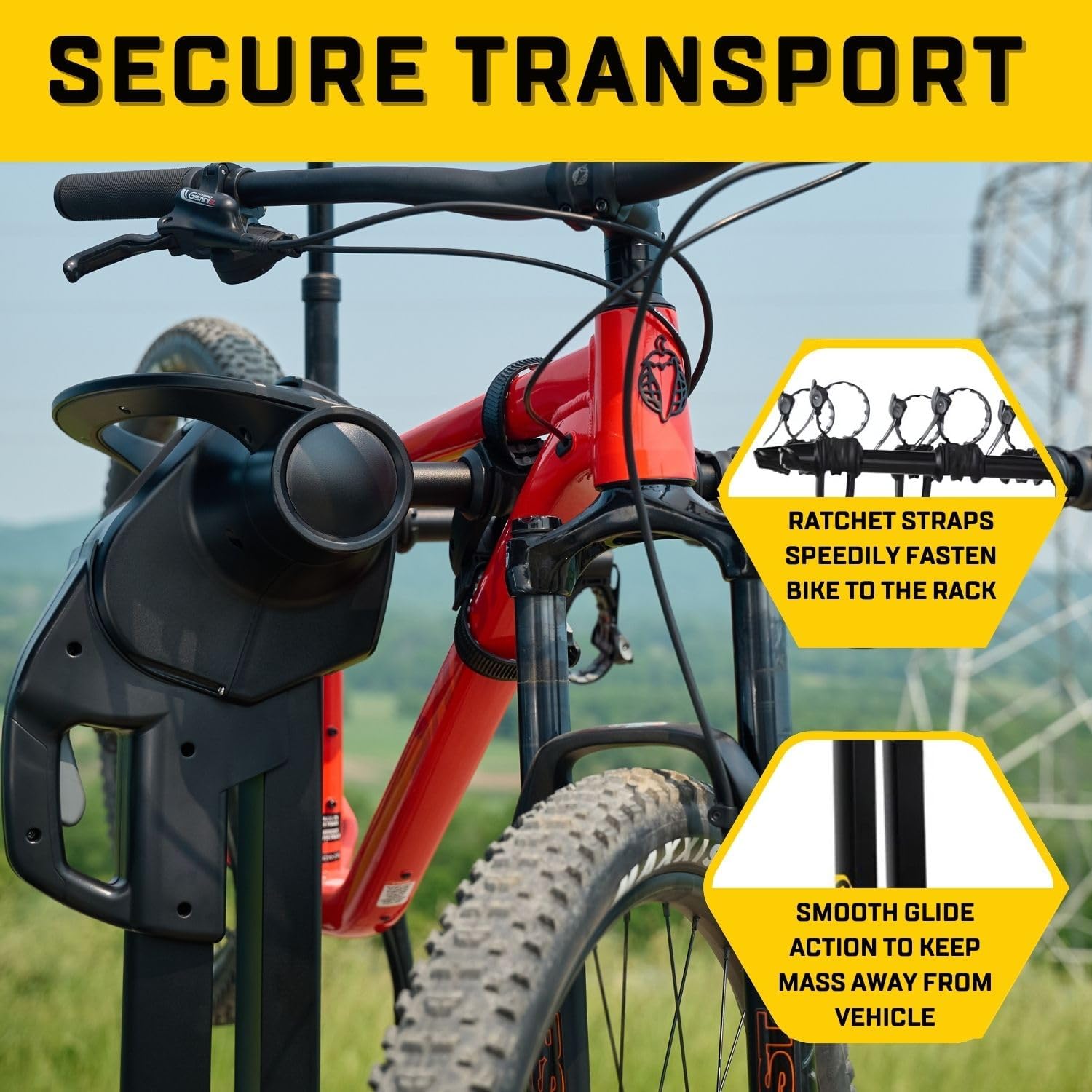 Saris Glide EX Bike Rack - Premium Hitch-Mounted Design for 2 Bikes | Durable & Easy to Use