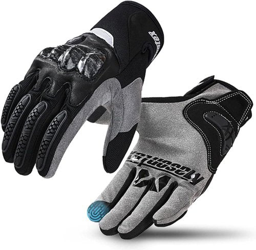 Masontex M30 Motorcycle Gloves for Men - Breathable Carbon Fiber, Touchscreen, Anti-Slip Palm