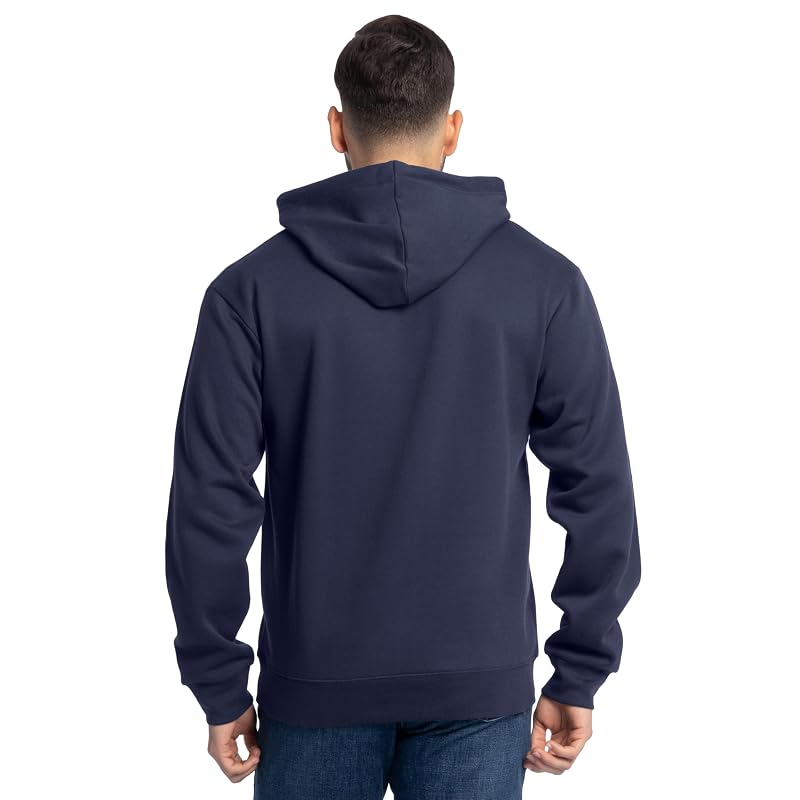 Fruit of the Loom EverSoft Fleece Pullover Hoodie for Men, Navy, X-Large