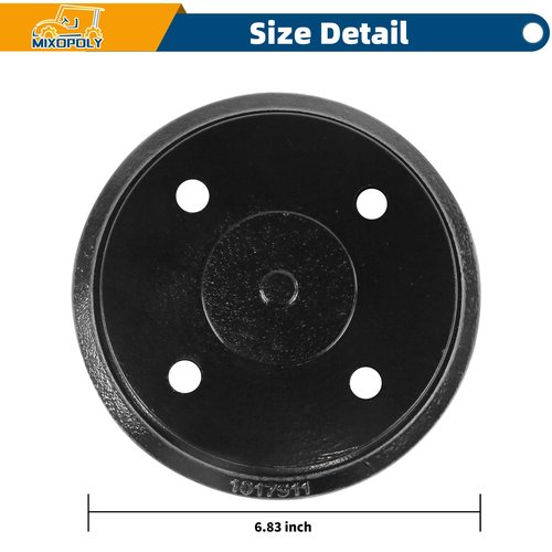 Mixopoly 2 Pack Golf Cart Brake Drums for Club Car DS/Precedent/Onward/Tempo Gas and Electric 1995-up, Replace OEM 101791101 1017911-01 10603