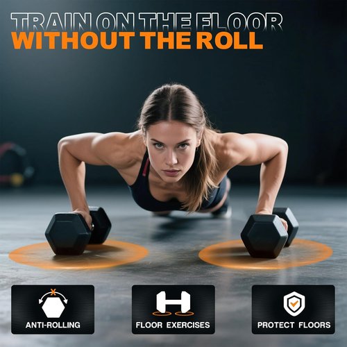 Mikolo Dumbbell Sets - Rubber Hex Hand Weights with Rack | Multiple Options: 160-550LB for Strength Training
