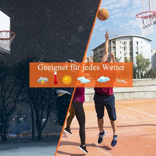 KATOP Professional Heavy Duty Basketball Net Replacement - All Weather Anti-Whip | Fits Standard Rims - 12 Loops (White & Red)