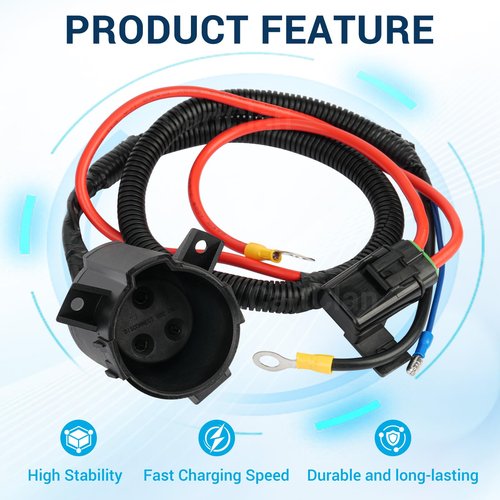 CartClan Golf Cart Charger DC Receptacle Suitable for 2014-UP Club Car Precedent/Tempo Electric OEM# 105137401