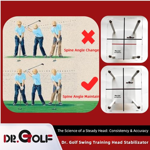 Golf Swing Training Head Stabilizator for Keep Your Head Still and Maintain Your Spine Angle. Patented Design, PGA Recommended for Golfers of All Levels