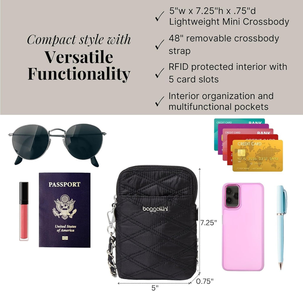 Baggallini RFID Bryant Crossbody Bag - Stylish & Functional | New Classic Collection
