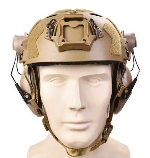 Lightweight Construction Tactical Fast Helmet Integrated NVG Mount Adjustable Size for Adult and Teenager (TAN)