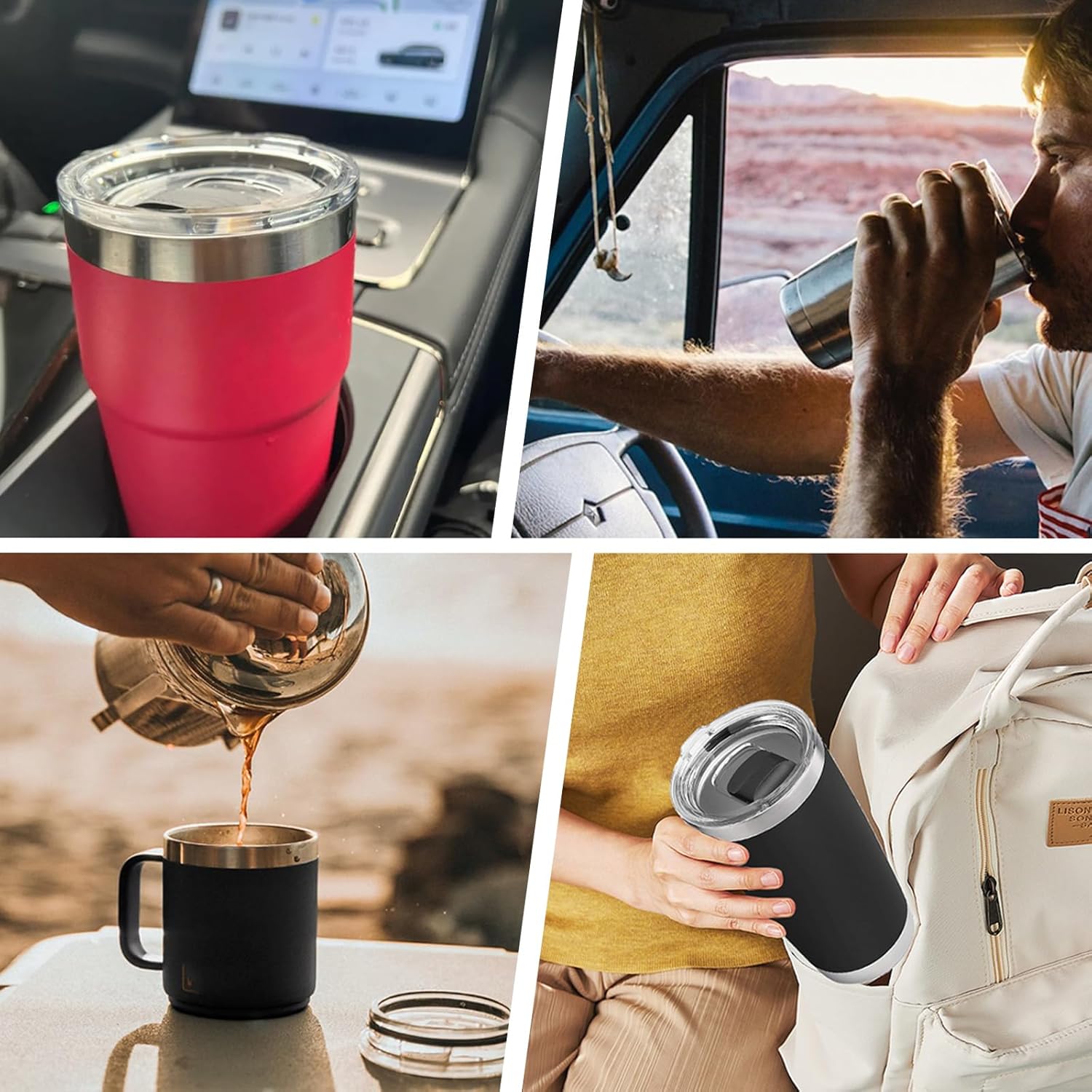 Yeti Tumbler Lids - 2 Pack Magnetic Replacement Tops for 20 oz & 16 oz Tumblers | Spill-Proof Design
