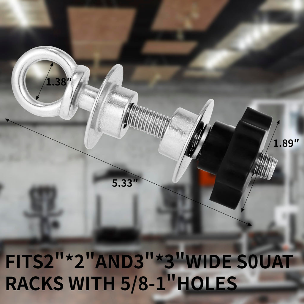 Vatemechie Heavy-Duty Power Rack Attachments, Quick-Install Home Gym Accessories for 2x2, 2x3 & 3x3 Power Racks, Fits 1/2", 5/8" & 1" Holes (Silver 2-Pack)