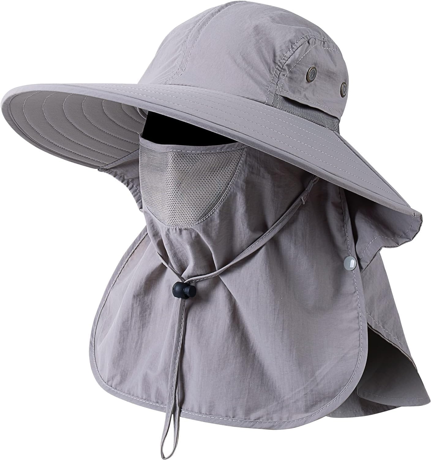 Skiennix Fishing Hat - UPF 50+ Wide Brim Sun Protection with Face Cover & Neck Flap