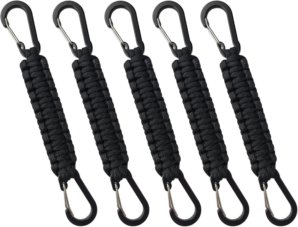 Skiennix 5-Pc Paracord Keychain Set - Durable Braided Umbrella Rope with D-Ring Carabiner | Versatile Key Lanyard